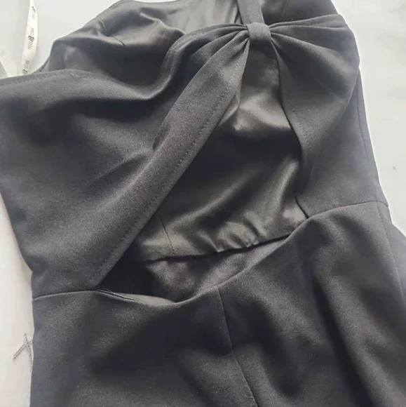 FINAL PRICE⚡️Sexy One Shoulder Beaded Fringe High Slit Coctail Dress sz 4-6 - Picture 3 of 9